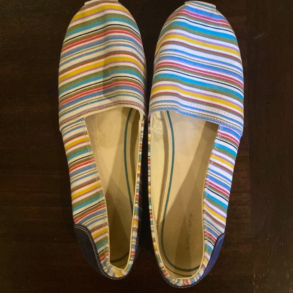 Lands end, comfort, pinstripe, shoes. Size 9B